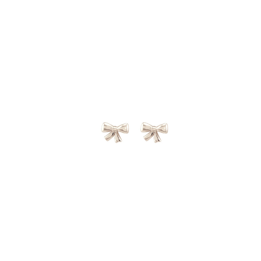 Earrings: Bow Stud, Sterling Silver