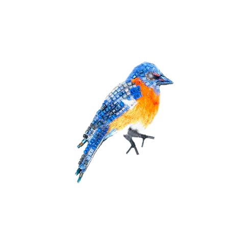 Eastern Bluebird Brooch