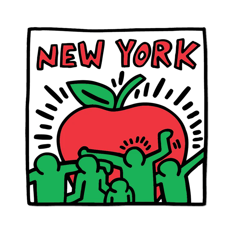 Keith Haring New York Apple Sticker – Museum of the City of New York