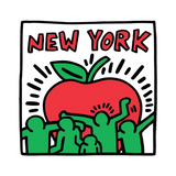 Keith Haring New York Apple Sticker