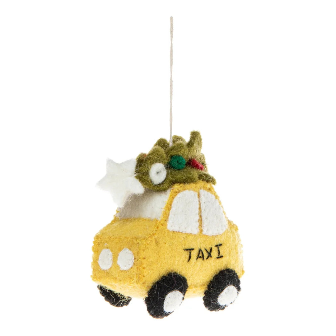 Ornament: NYC Taxi With Tree Ornament