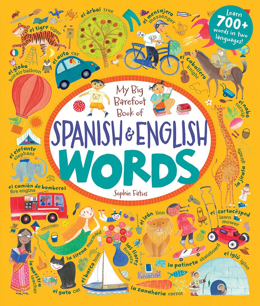 Mi gran libro descalzo de palabras en español e inglés