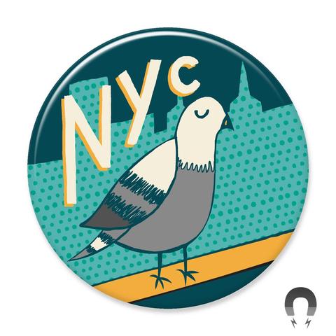 NYC Sleepy Pigeon Magnet
