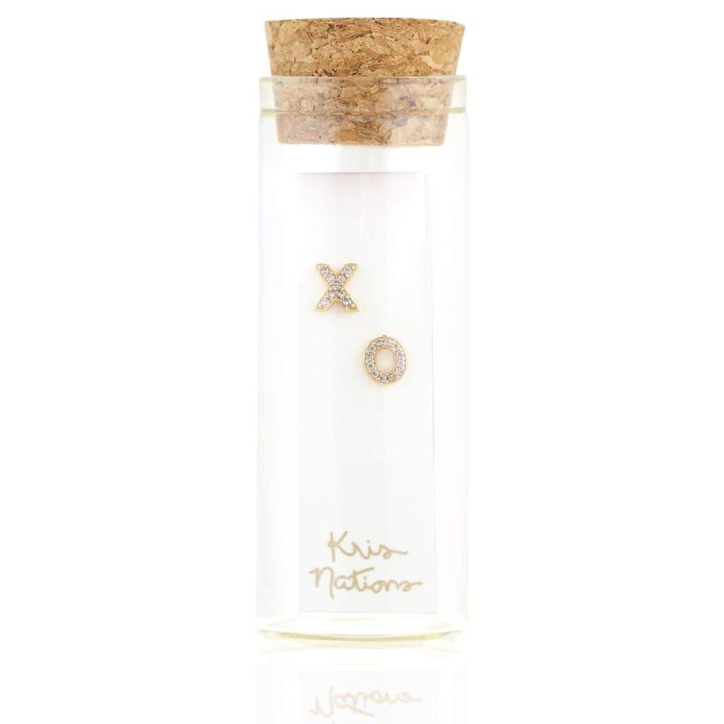 Pendientes: Aretes pavé XO