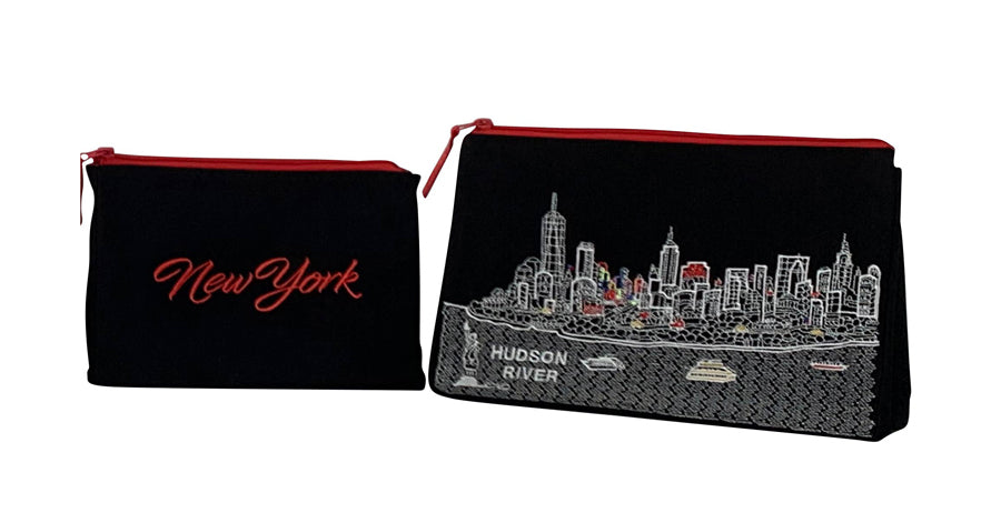 Set de 2 neceseres de Nueva York - Negro