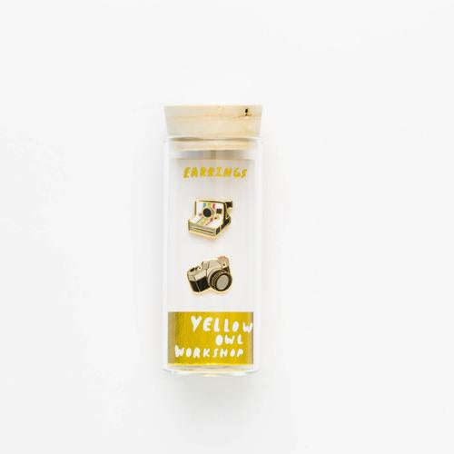 Earrings: Cameras Studs