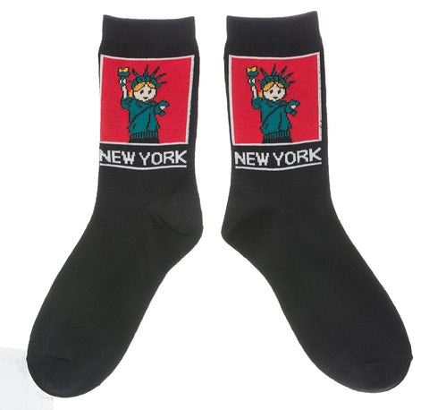 NYC Cartoon Statue of Liberty Socks