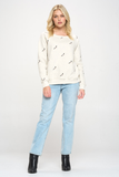 Pigeon Print Crew Neck Sweatshirt
