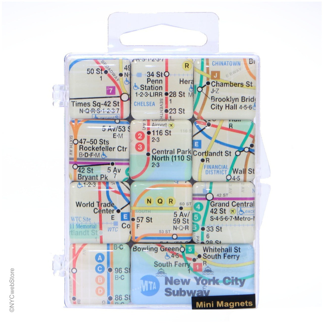 Paquete de mini imanes del metro de MTA