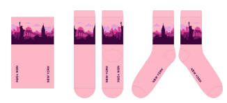 NYC Skyline Socks Small
