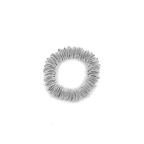 Silver Piano Wire Spring Ring Bracelet