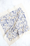 Park Pigeon Pals Screen Printed Tea Towel