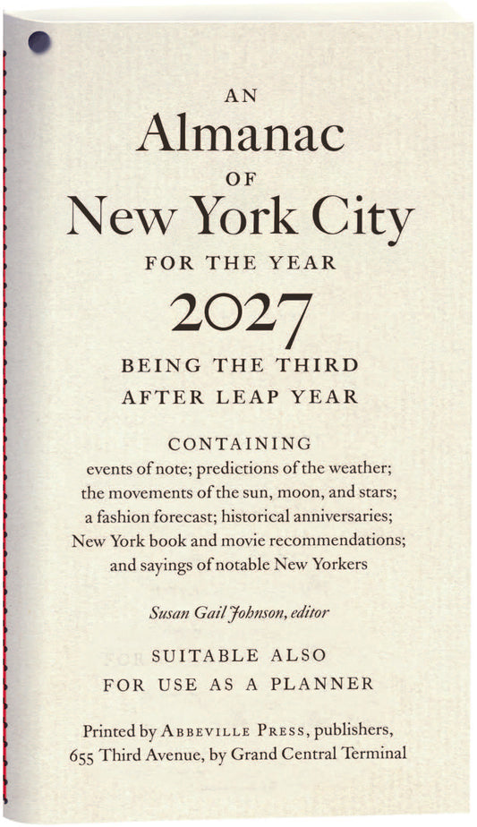 An Almanac of New York City for the Year 2027