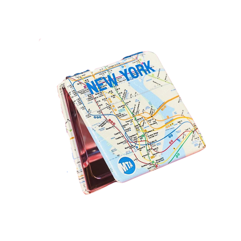 MTA Map Pocket Mirror Blue