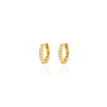 Earrings: Pearl Huggie Hoops