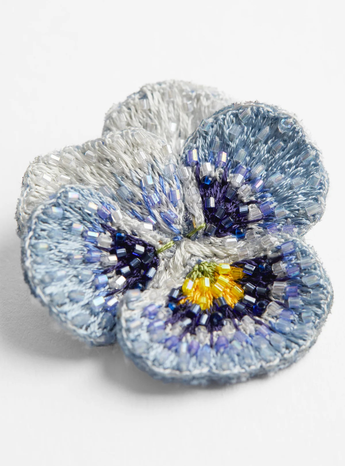 Blue Pansy Brooch