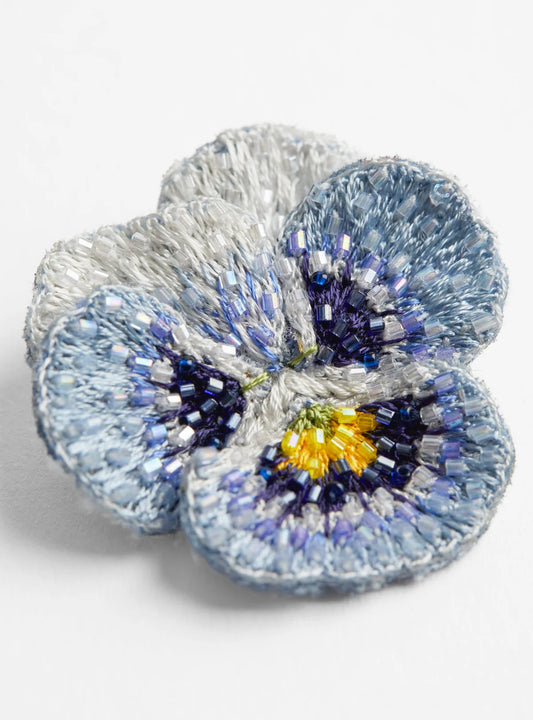 Blue Pansy Brooch