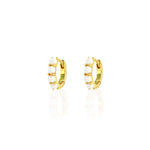 Earrings: Opal Huggie Hoop