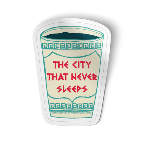 Greek Coffee Cup Sticker
