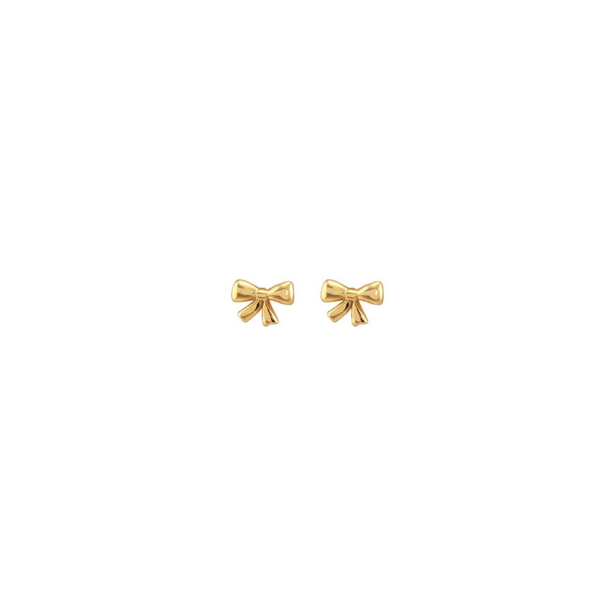 Earrings: Bow Stud, Gold Vermeil