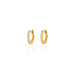 Earrings: Crystal Huggie Hoops