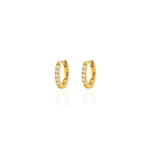 Earrings: Crystal Huggie Hoops