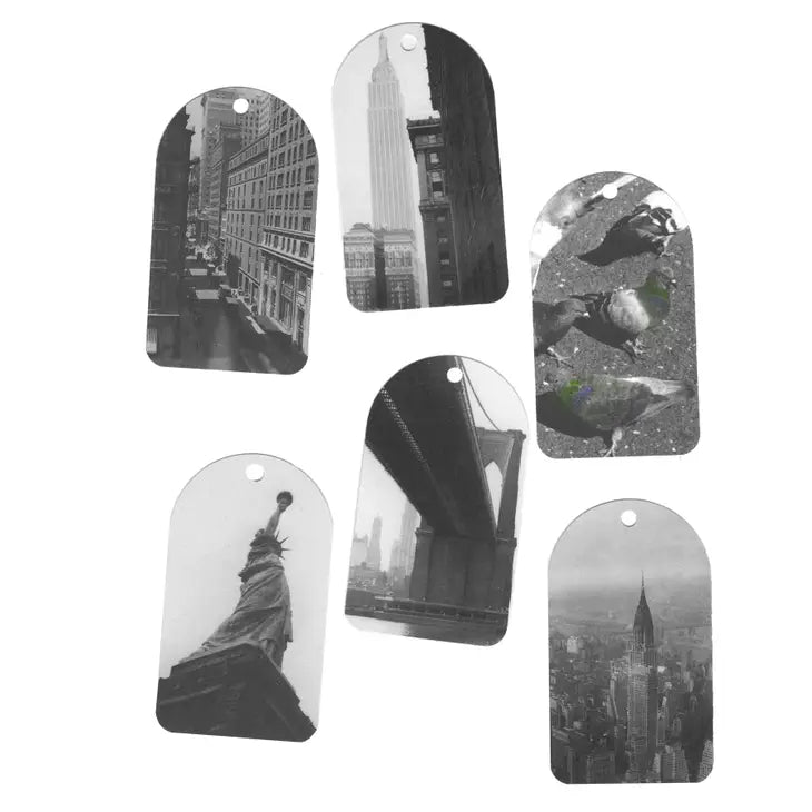 Juego de etiquetas de regalo: Nueva York, origen desconocido