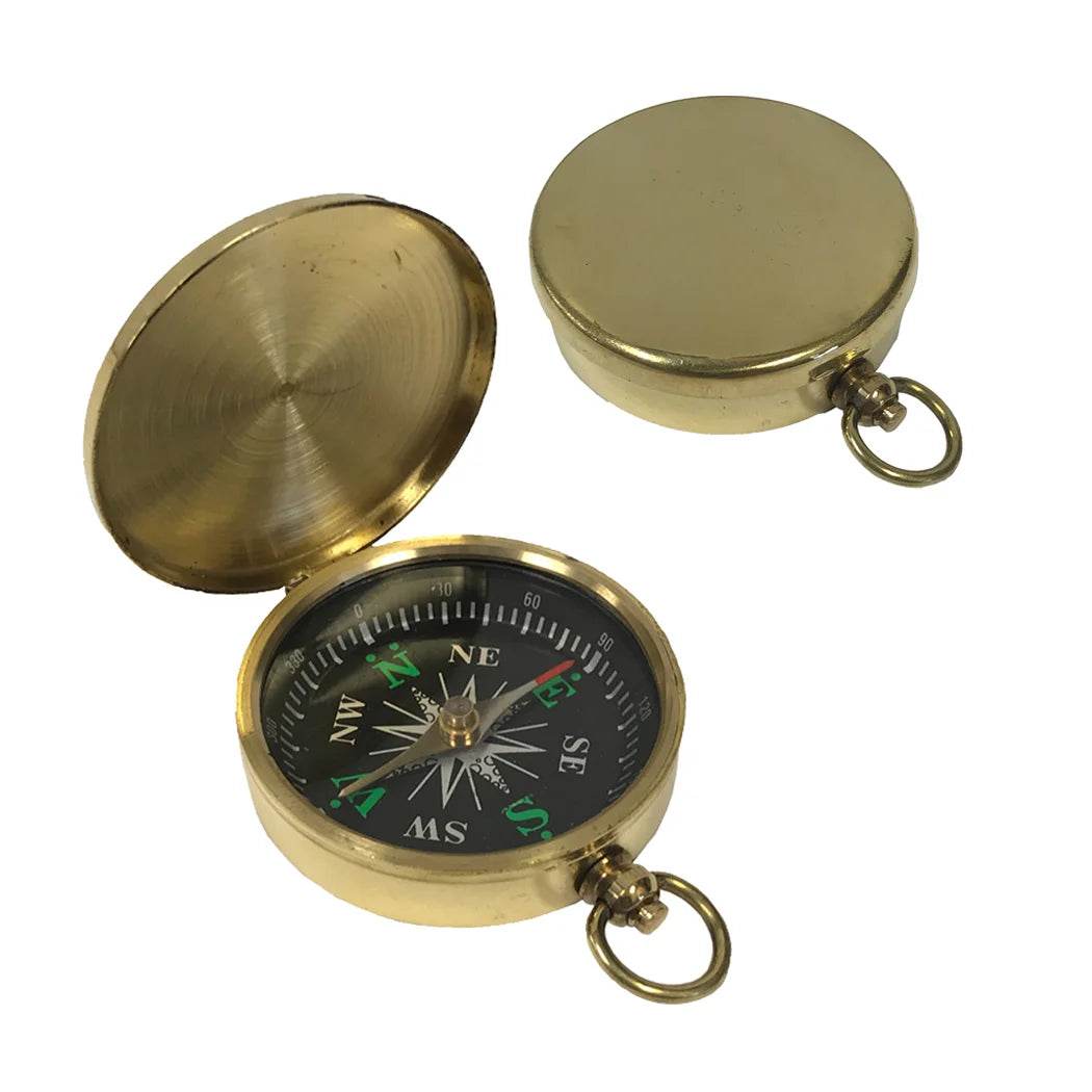 Compass Without Handle Solid Brass Pocket Compass with Flip Top – Museum of the City of New York