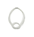 White Piano Wire Knot Necklace