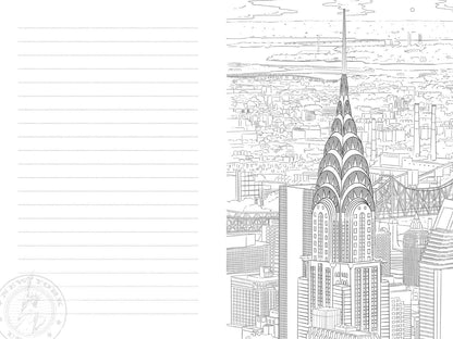 Nueva York: Un diario de viaje para colorear