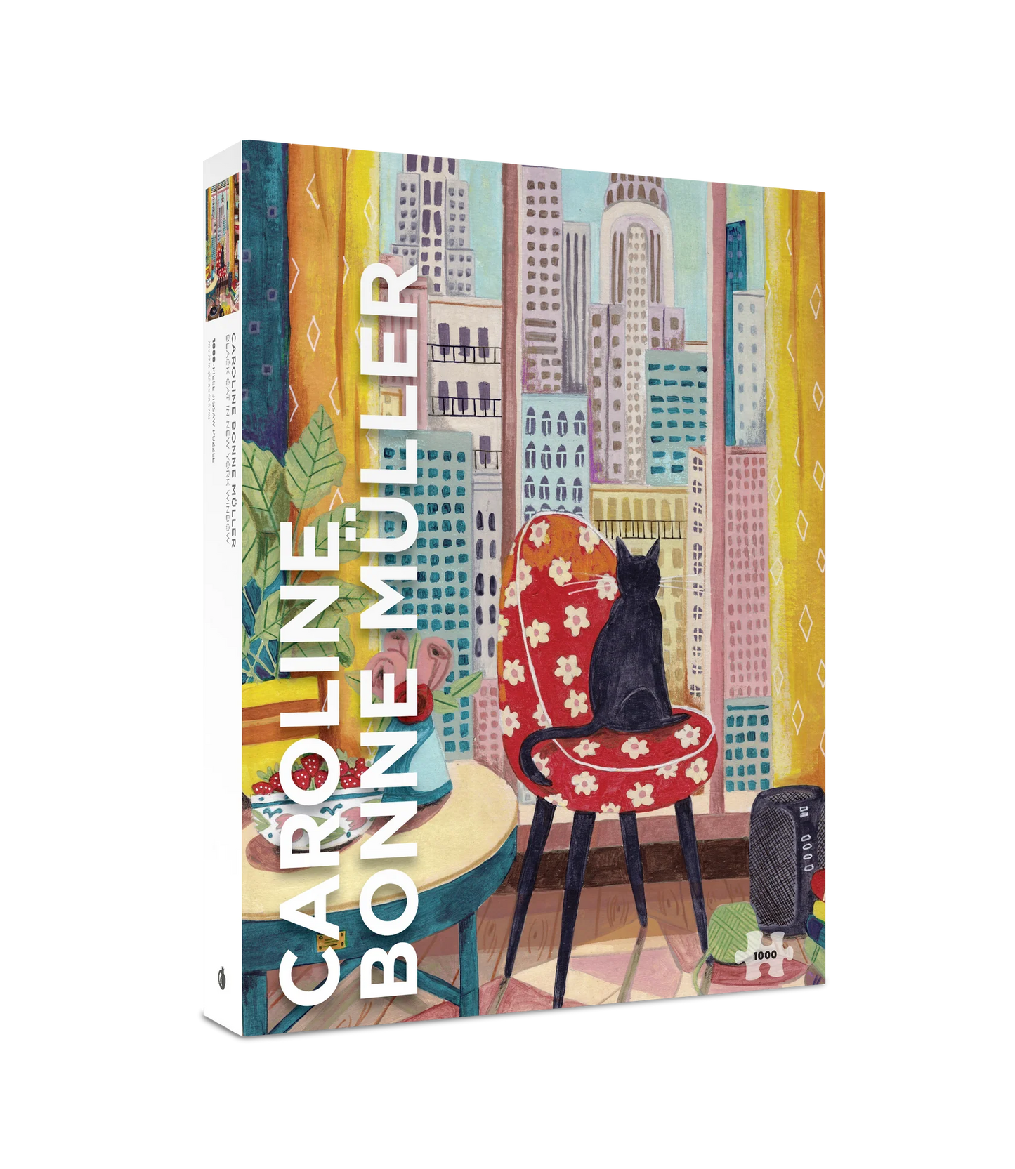 Puzzle: Black Cat in New York Window by Caroline Bonne Müller