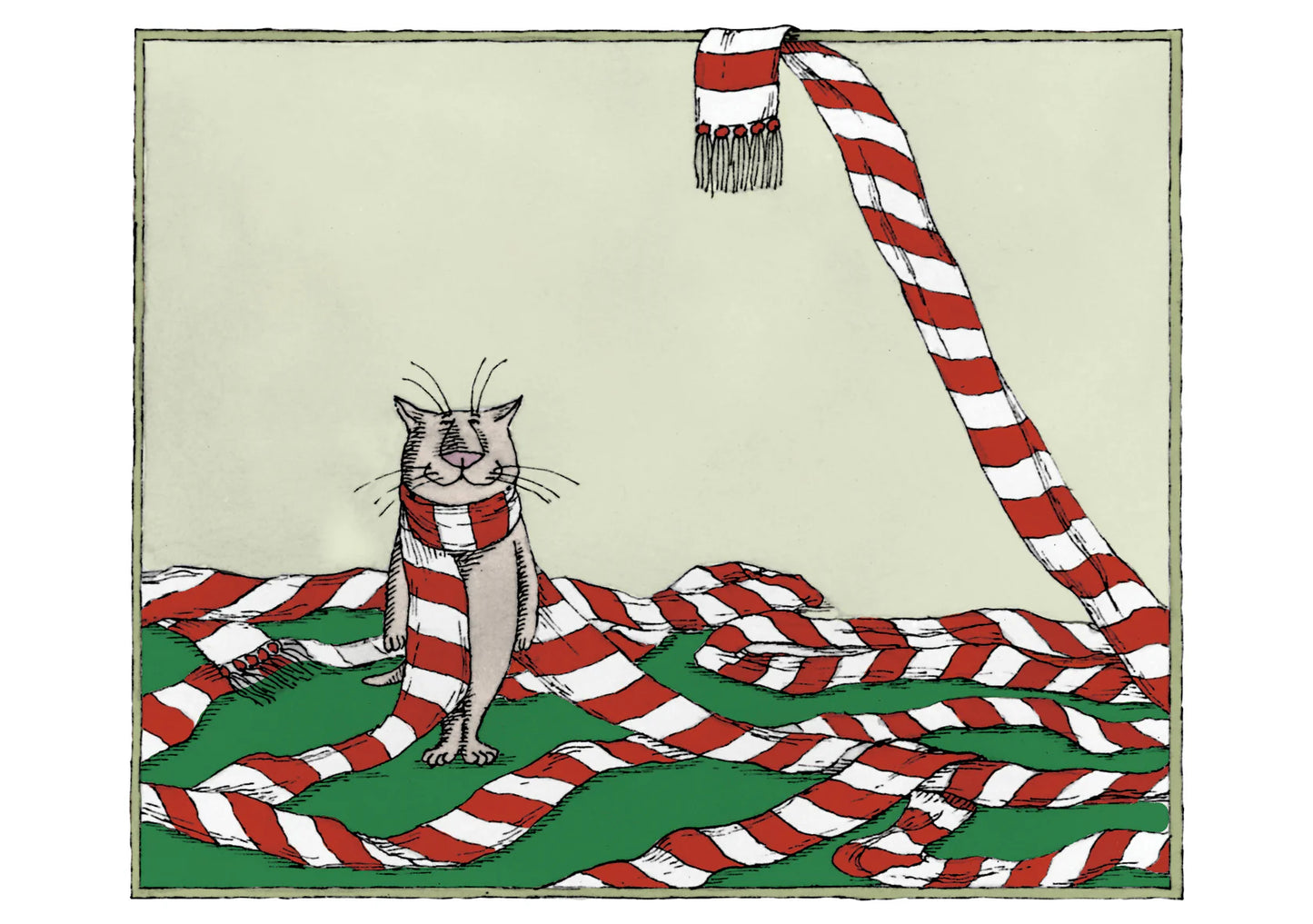 Tarjetas de felicitación de Edward Gorey con el Gato del Pañuelo
