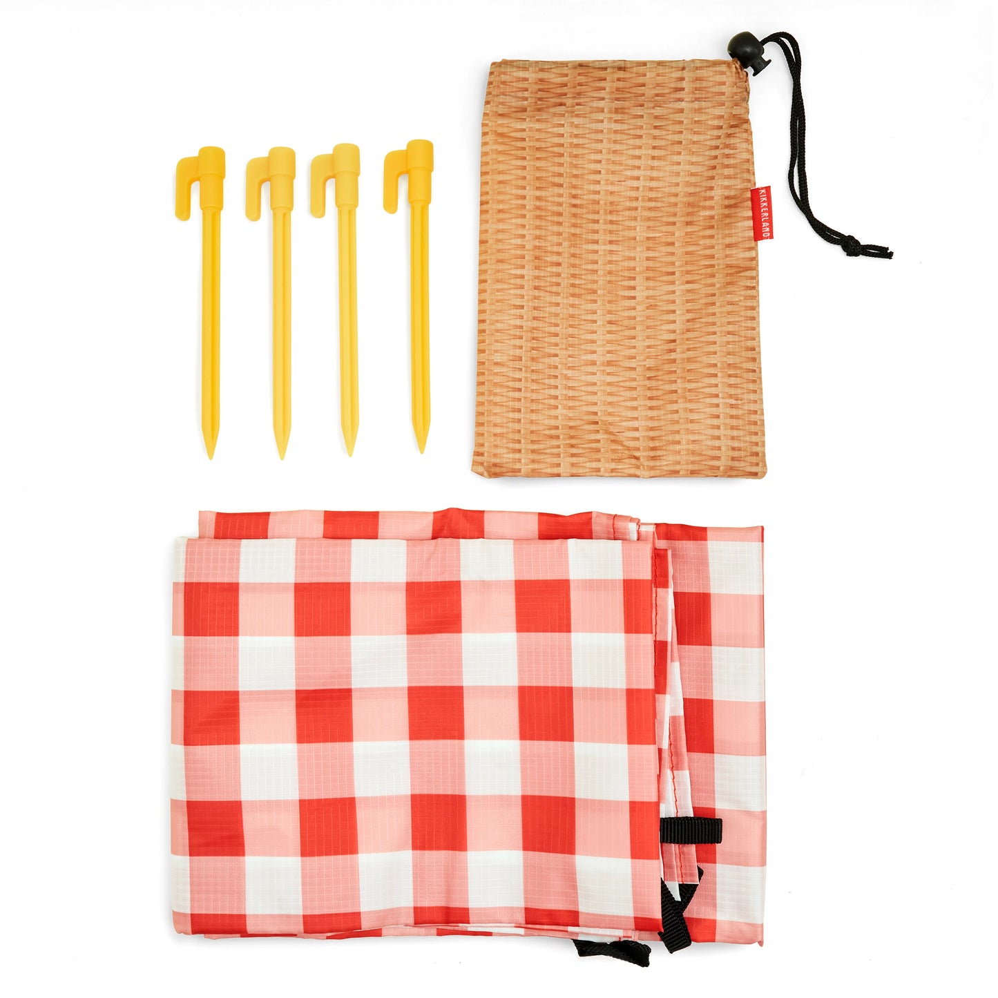 Manta de picnic a cuadros rojos y blancos
