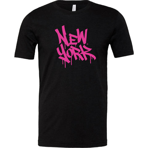New York Graffiti T-Shirt (Black Adult Unisex)