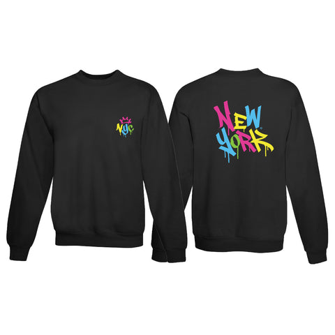 New York Graffiti Multicolor Sweatshirt (Adult Unisex)