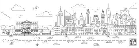 Coloring Poster: Museum of the City of New York & 5th Avenue