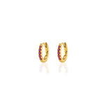 Earrings: Ruby Huggie Hoop