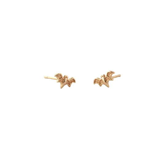 Earrings: Bat Stud, Gold Vermeil
