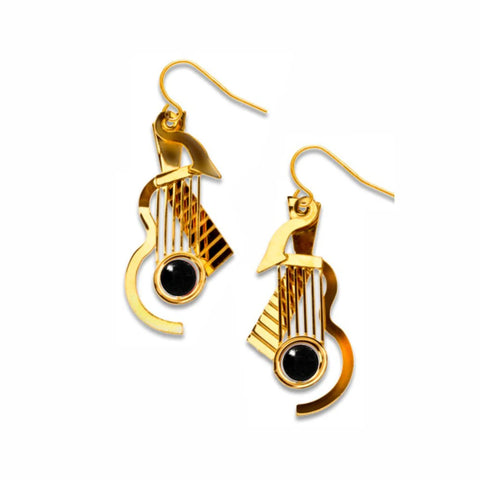 Earrings: Cubist Guitar