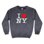 Crew Neck Sweatshirt: I Heart NY, Charcoal