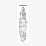 Print: Letterpress Manhattan Map