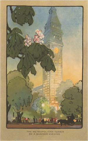 Print: Art Deco Rendering of Metropolitan Tower, New York City