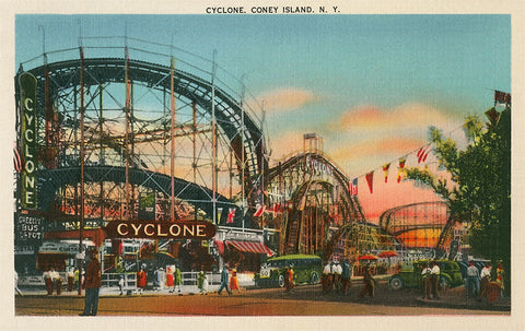 Print: Cyclone, Coney Island, New York City