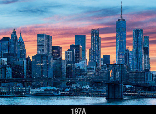 Imán: Imagen de Psaris del Puente de Brooklyn al atardecer