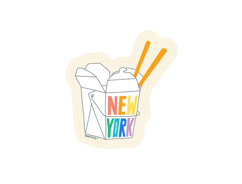 New York City Rainbow Takeout Box Sticker