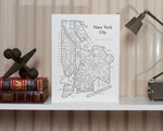 Print: Letterpress New York City Map