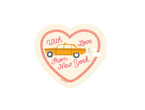 New York City With Love Taxi Sticker