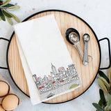 New York City Skyline Embroidered Tea Towel