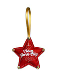 Ornament Red Felt New York City Star