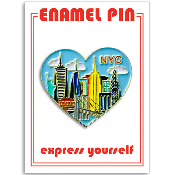 Pin: Corazón de la silueta de Nueva York